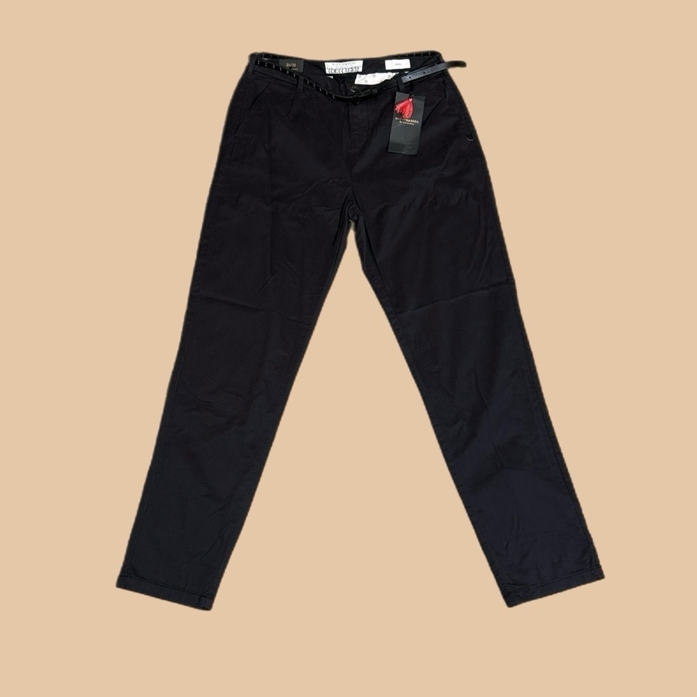 NWT Scotch & Soda Maison Scotch CHINO Ankle Belted Tapered Pants Sz 25